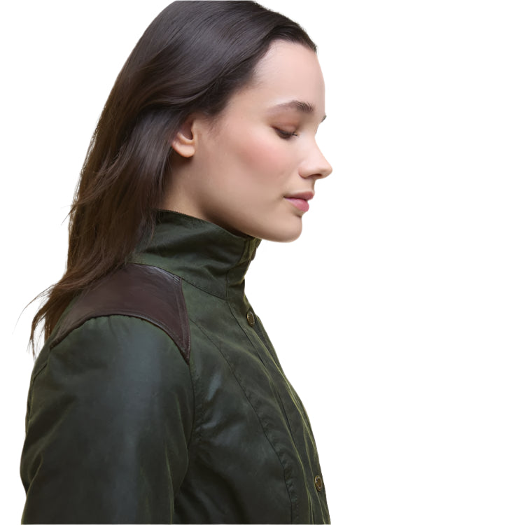 Barbour Ladies Fern Wax Jacket - Fern/Classic Tartan
