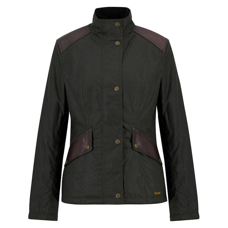 Barbour Ladies Fern Wax Jacket - Fern/Classic Tartan