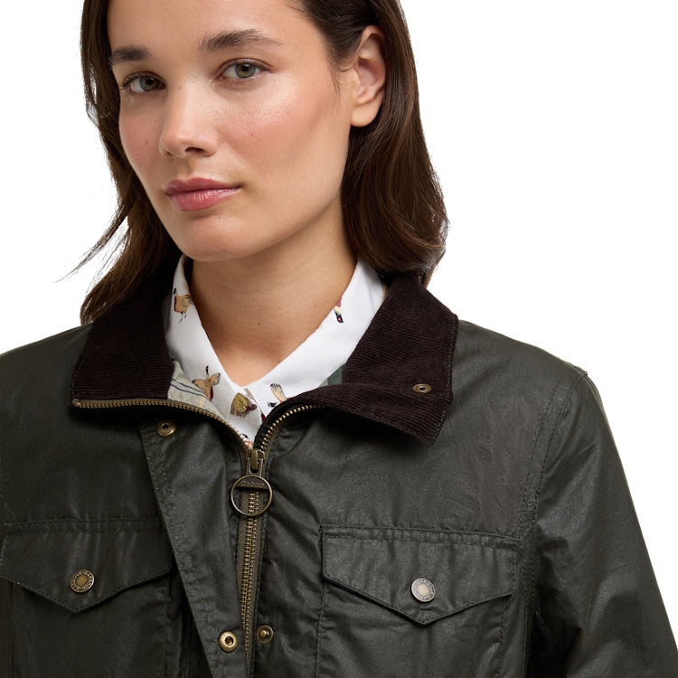 Barbour Ladies Summer Sapper Wax Jacket - Archive Olive/Ancient