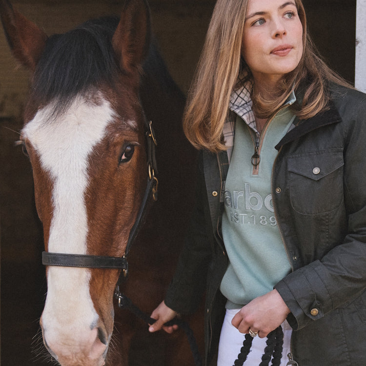 Barbour Ladies Summer Sapper Wax Jacket - Archive Olive/Ancient