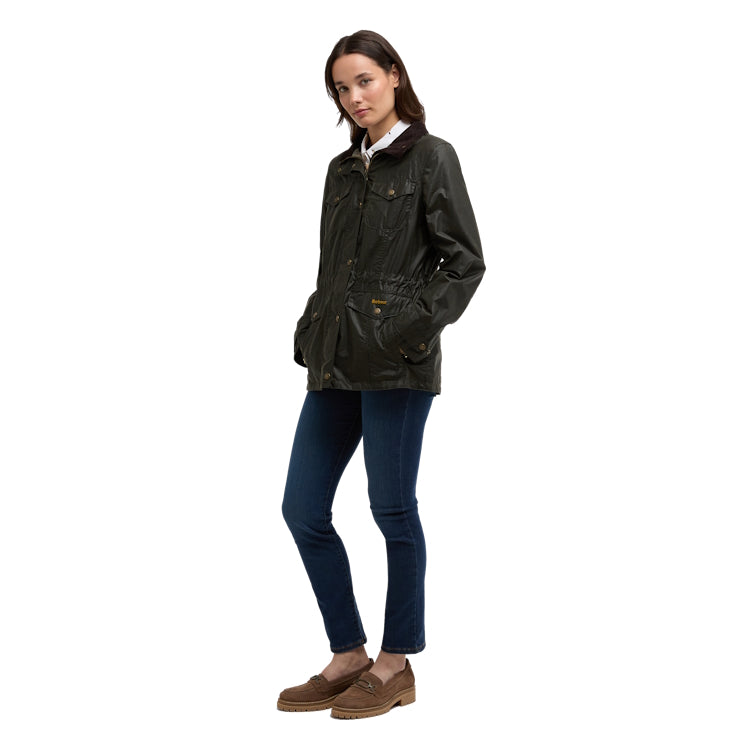 Barbour Ladies Summer Sapper Wax Jacket - Archive Olive/Ancient
