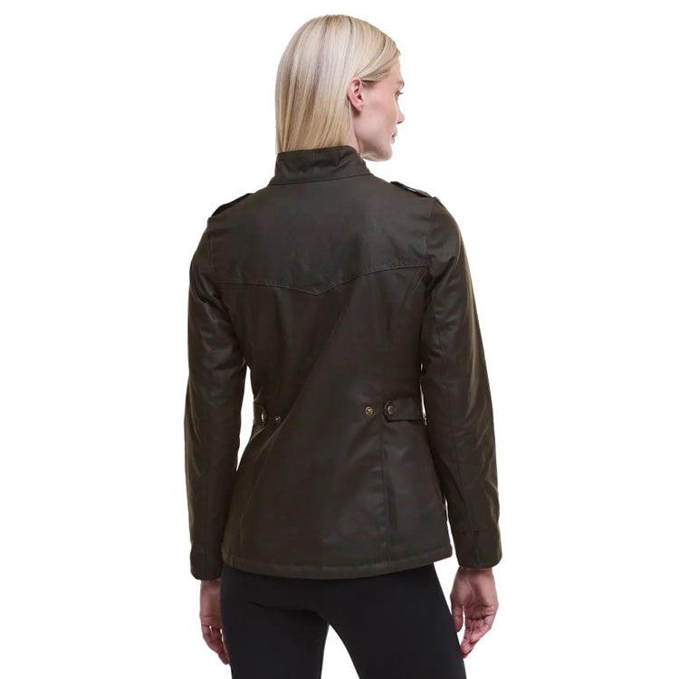 Barbour Ladies Winter Defence Wax Jacket - Olive/Classic