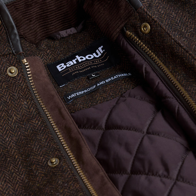 Barbour Hereford Tweed Wool Jacket - Rustic Brown