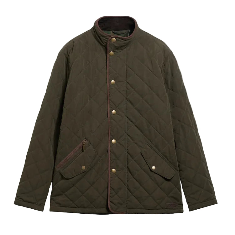 Barbour Waterproof Shoveler Quilt Jacket - Dark Olive