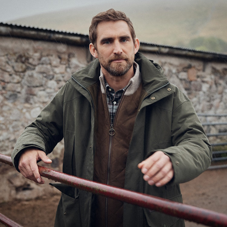 Barbour Farlam Waterproof Jacket - Olive