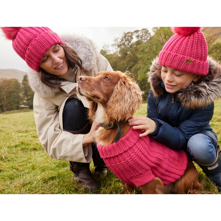 Barbour Saltburn Dog Jumper - Pink Dahlia