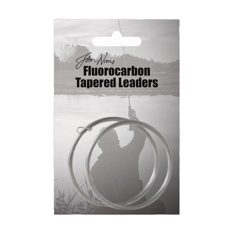 John Norris 9ft Fluorocarbon Tapered Leaders - Twin Pack