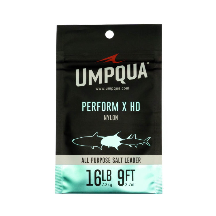 Umpqua Perform X HD Nylon Saltwater Fly Fishing Leader - Abrasion Resistant For Big Flies & Wind