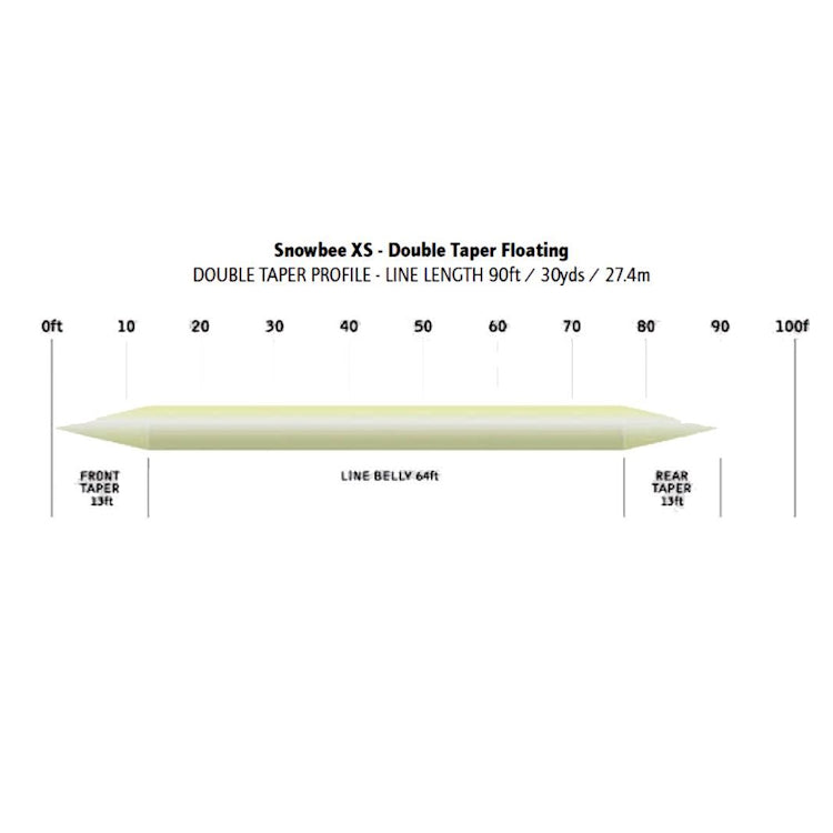 Snowbee XS Double Taper Floating Fly Line - Ivory