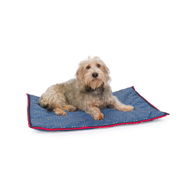 House of Paws Bee Water Resistant Boot Mat - Navy