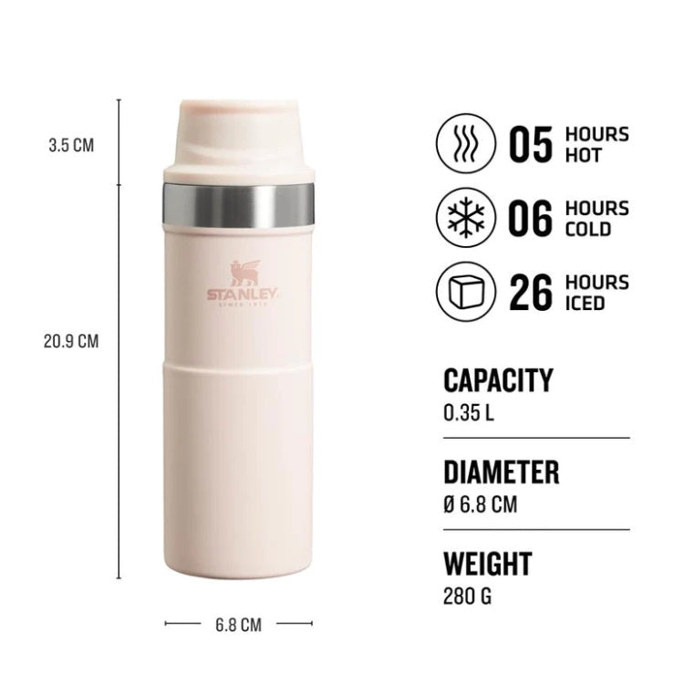 Stanley Trigger-Action Travel Mug - 0.35L - Rose Quartz