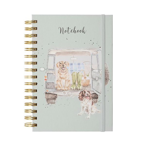 Wrendale Designs Spiral Bound Illustrated Notebook - Paws for a Picnic