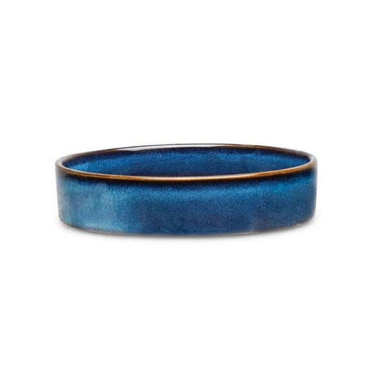 Scruffs Reactive Glaze Pet Saucer - Midnight Blue