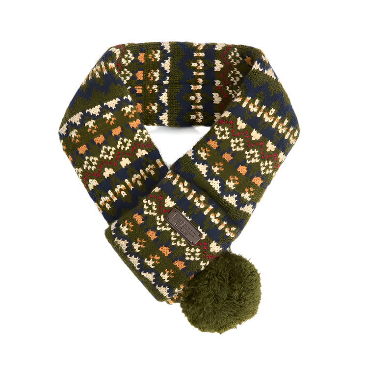 Barbour Marlow Fairisle Dog Scarf - Olive