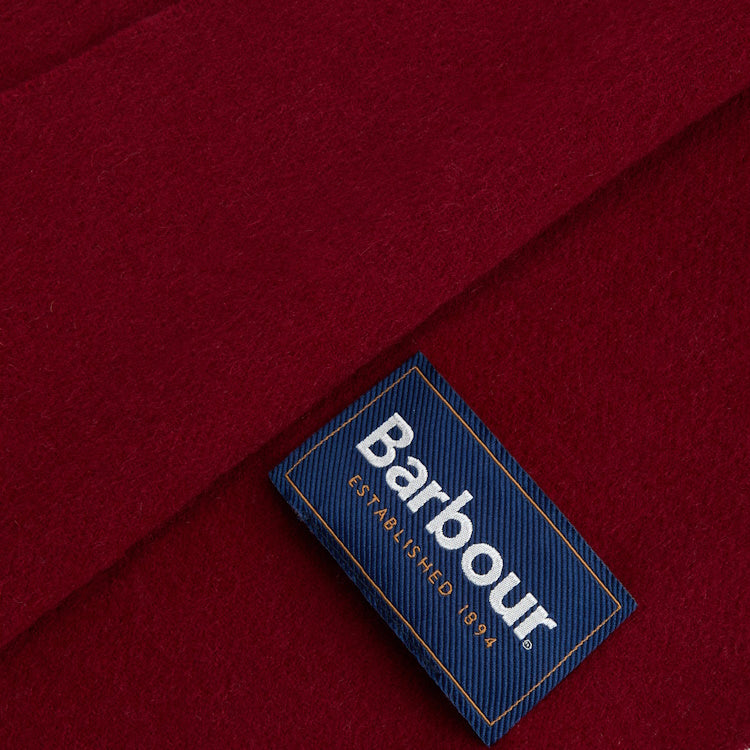 Barbour Plain Lambswool Scarf - Biking Red