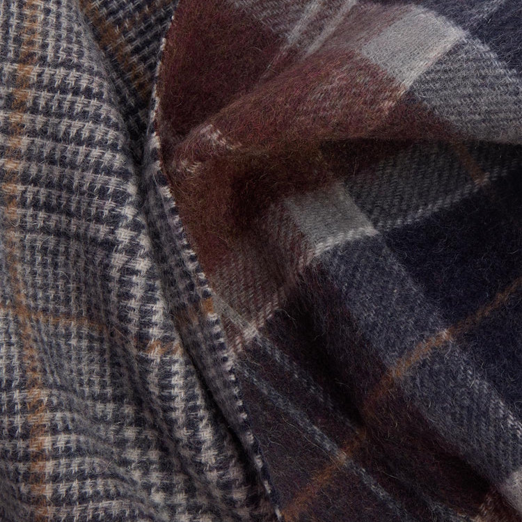 Barbour Dramside Reversible Scarf - Midnight Oak Tartan