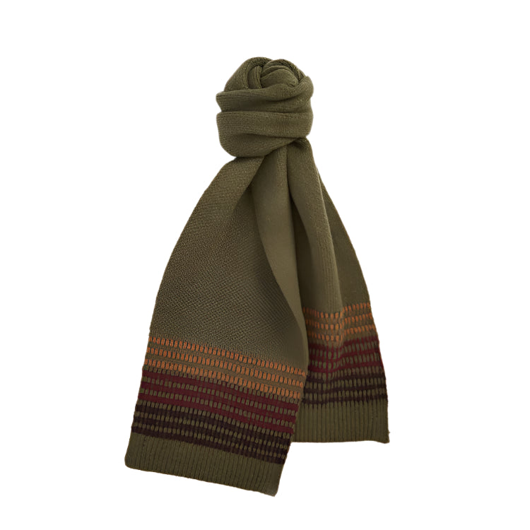 Barbour Branton Beanie and Scarf Gift Set - Army Green