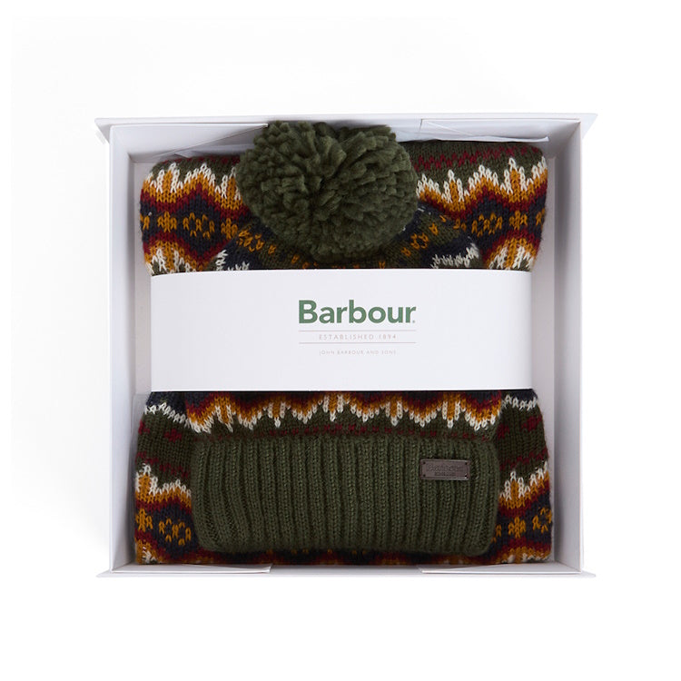 Barbour Case Fair Isle Dog Gift - Olive