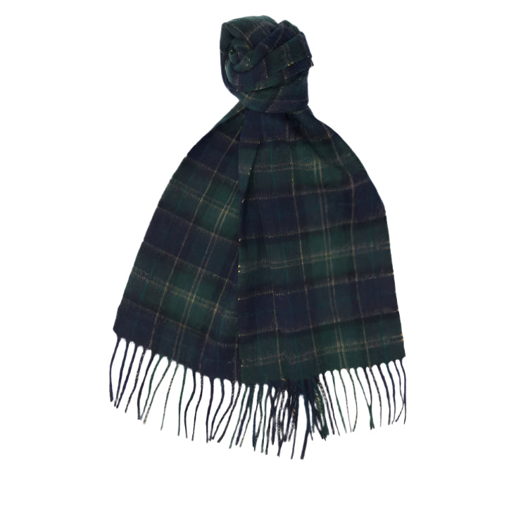 Barbour Tartan Scarf and Glove Gift Set - Green Loch Tartan
