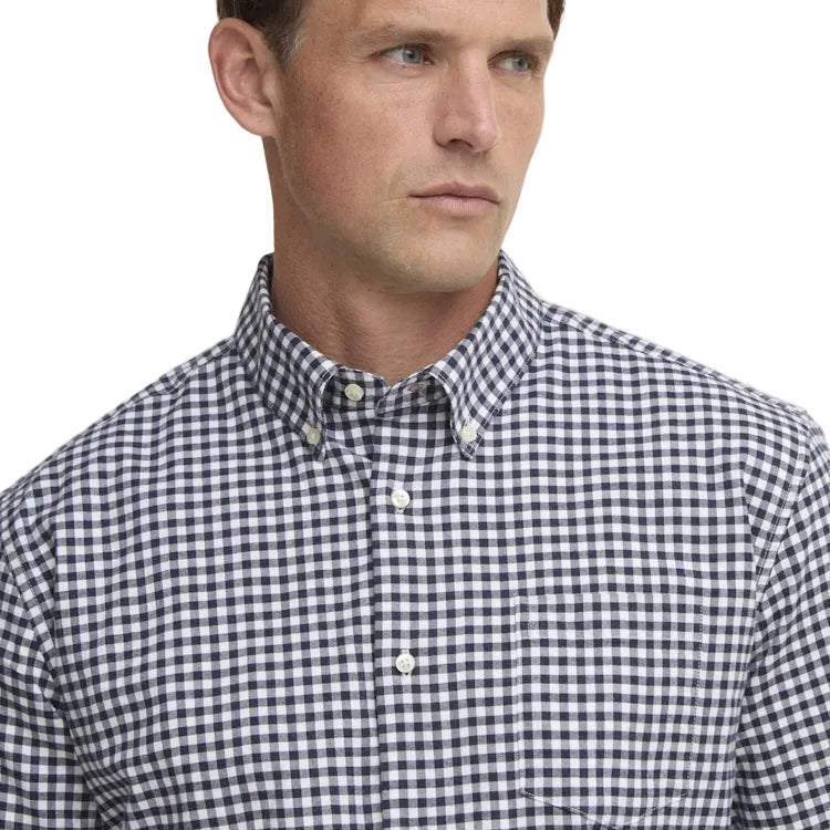 Barbour Gingham Aukside Regular Shirt - Navy