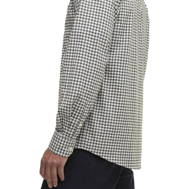 Barbour Gingham Aukside Regular Shirt - Olive