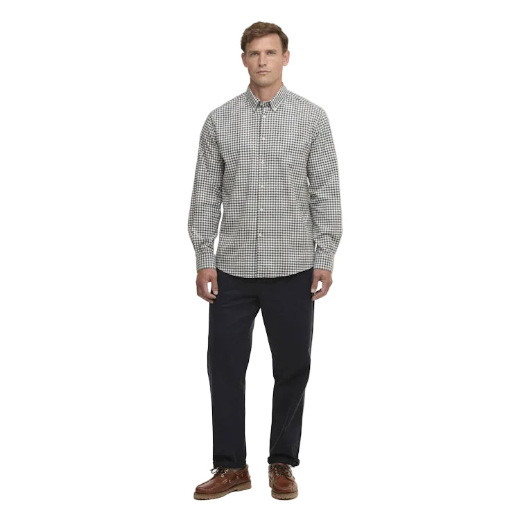 Barbour Gingham Aukside Regular Shirt - Olive
