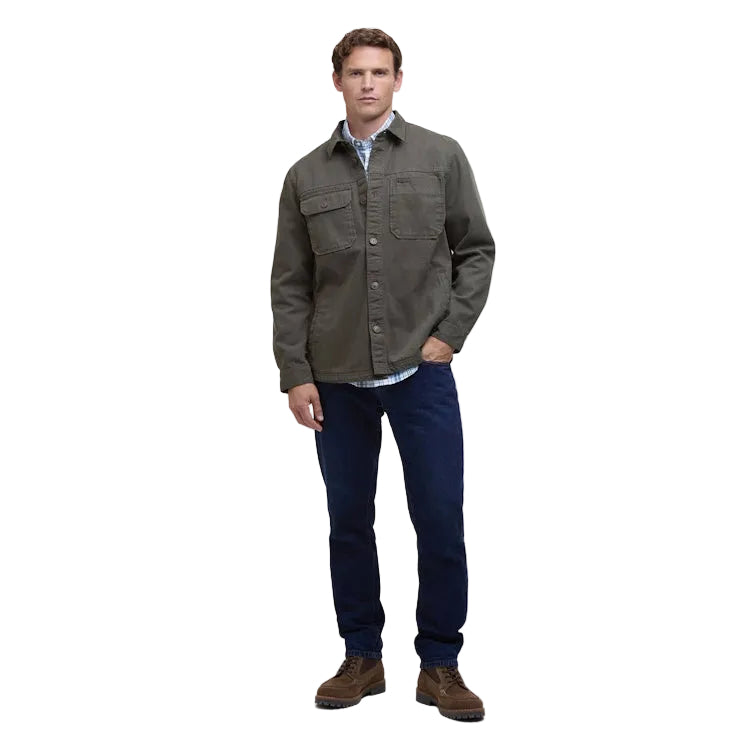 Barbour Lingfield Canvas Overshirt - Fern