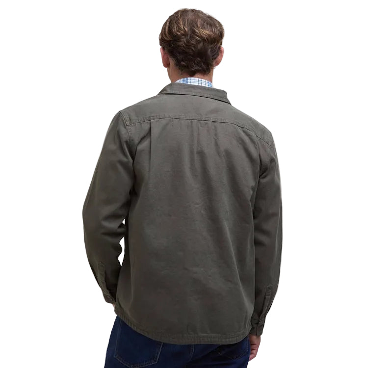 Barbour Lingfield Canvas Overshirt - Fern