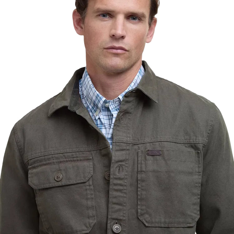 Barbour Lingfield Canvas Overshirt - Fern