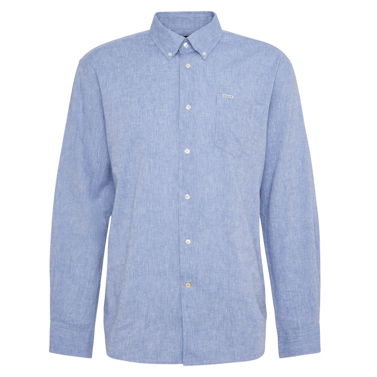 Barbour Nelson Linen Blend Regular Shirt - Blue