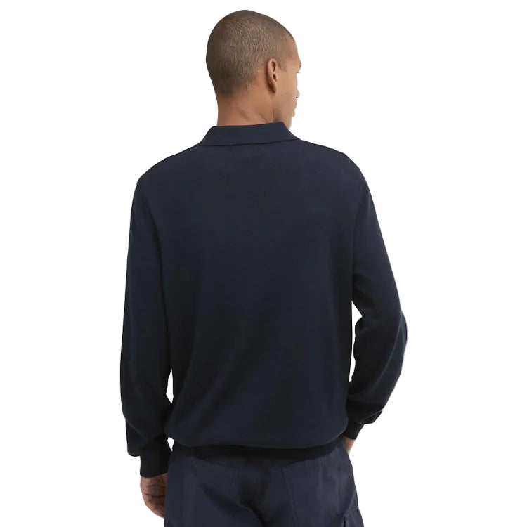 Barbour Pima Cotton Knitted Polo Shirt - Navy
