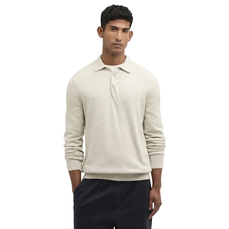 Barbour Pima Cotton Knitted Polo Shirt - Neutral