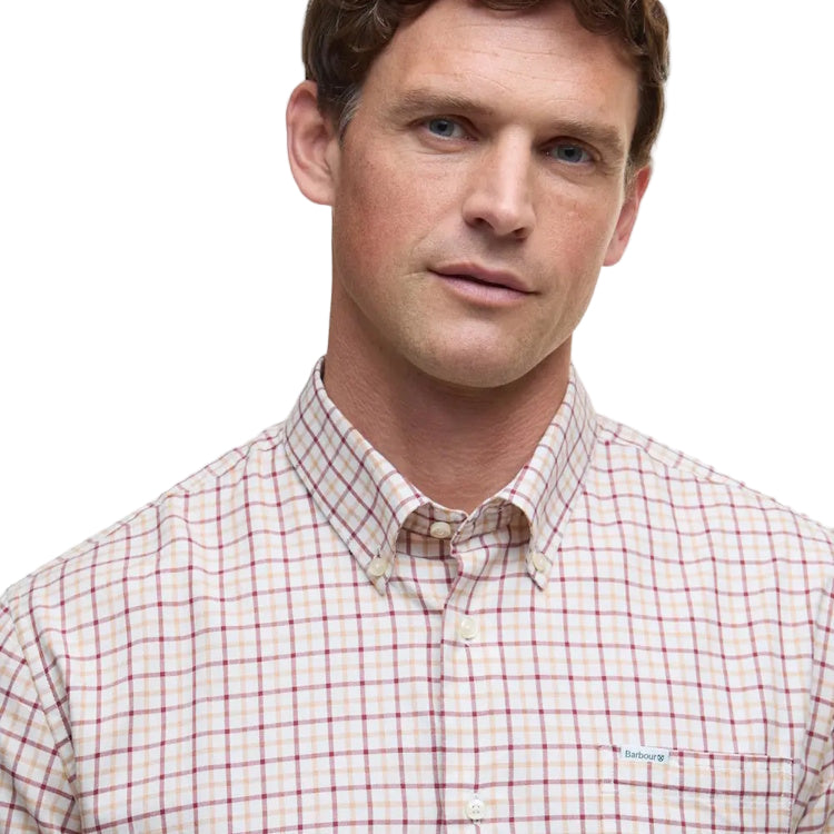 Barbour Preston Regular Tattersall Shirt - Fired Brick