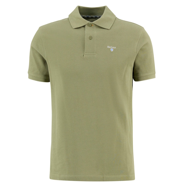 Barbour Tartan Pique Polo Shirt - Laurel Green
