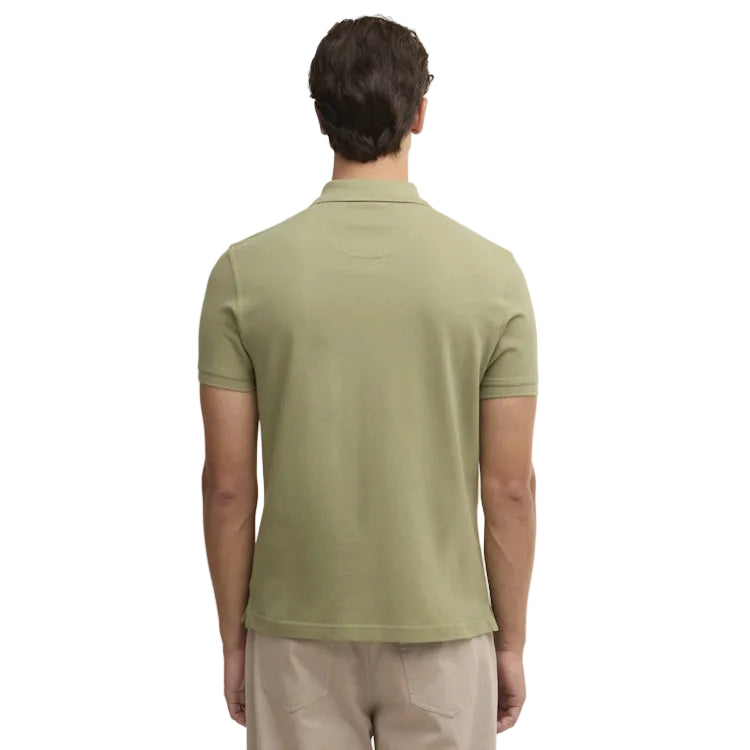 Barbour Tartan Pique Polo Shirt - Laurel Green