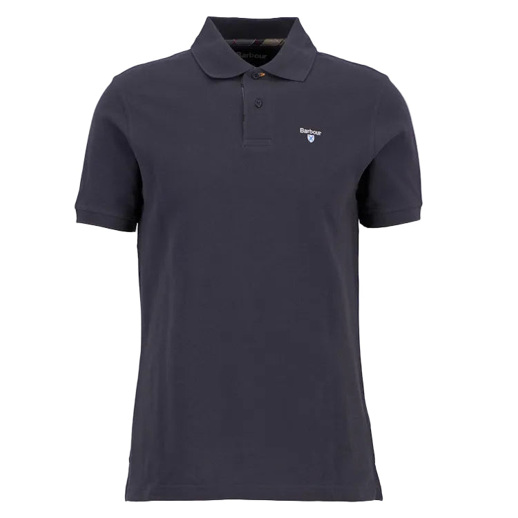 Barbour Tartan Pique Polo Shirt - Navy/Dress