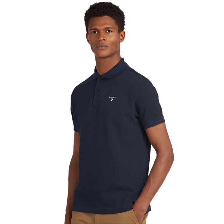 Barbour Tartan Pique Polo Shirt - New Navy