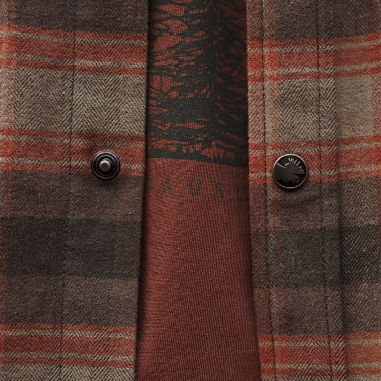 Harkila Aivak Long Sleeve Shirt - Autumn Orange Check
