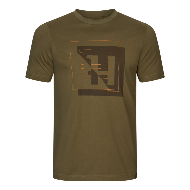Harkila H-Logo S/S T-Shirt - Dark Olive