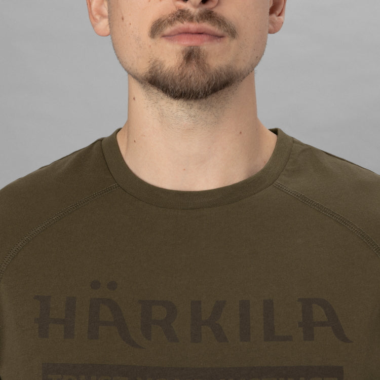 Harkila Logo S/S T-Shirt - Willow Green