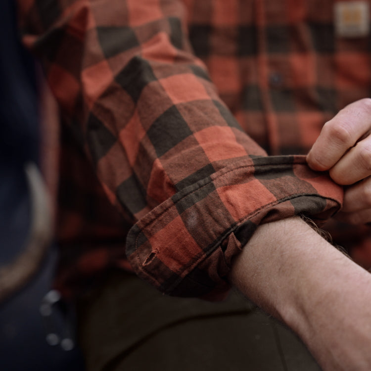 Harkila Scandinavian L/S Shirt - Autumn Orange Check