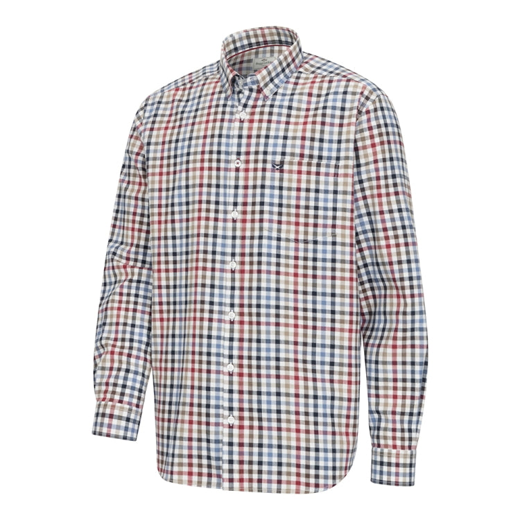 Hoggs of Fife Douglas Twill Shirt - Navy/Red/Olive