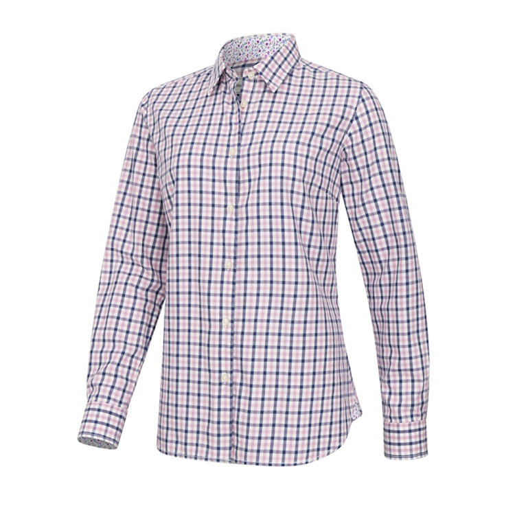 Hoggs of Fife Ladies Becky II Shirt - Navy/Pink