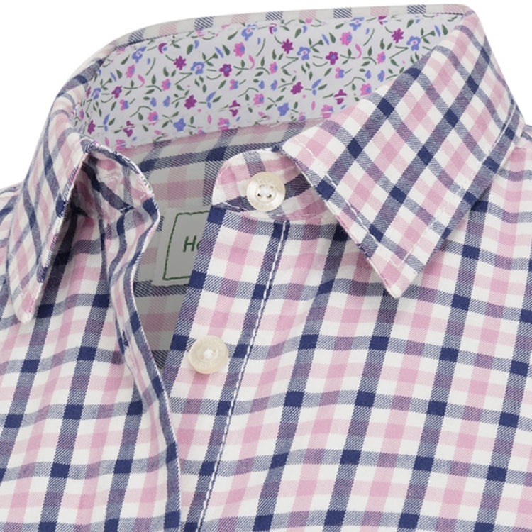 Hoggs of Fife Ladies Becky II Shirt - Navy/Pink