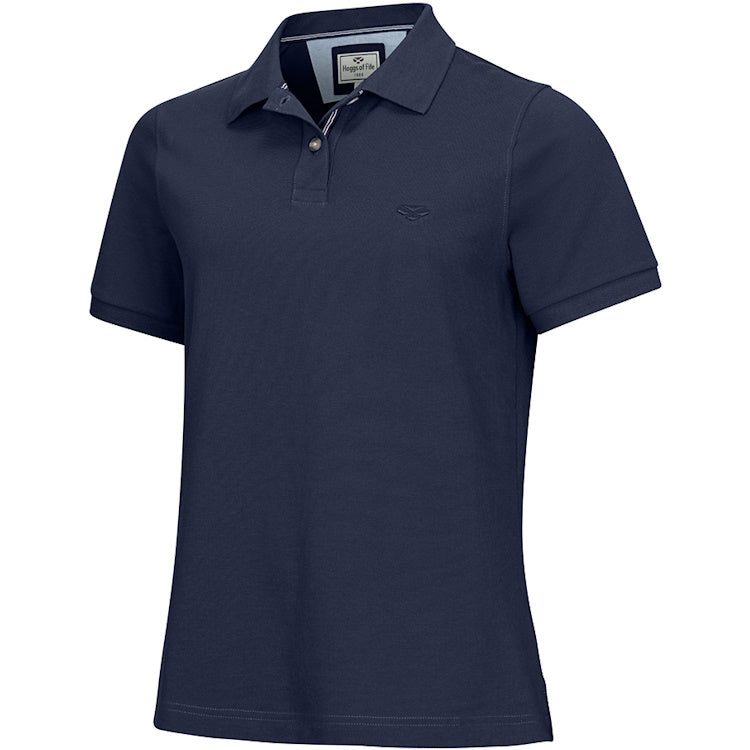 Hoggs of Fife Ladies Cora Pique Polo Shirt - Navy