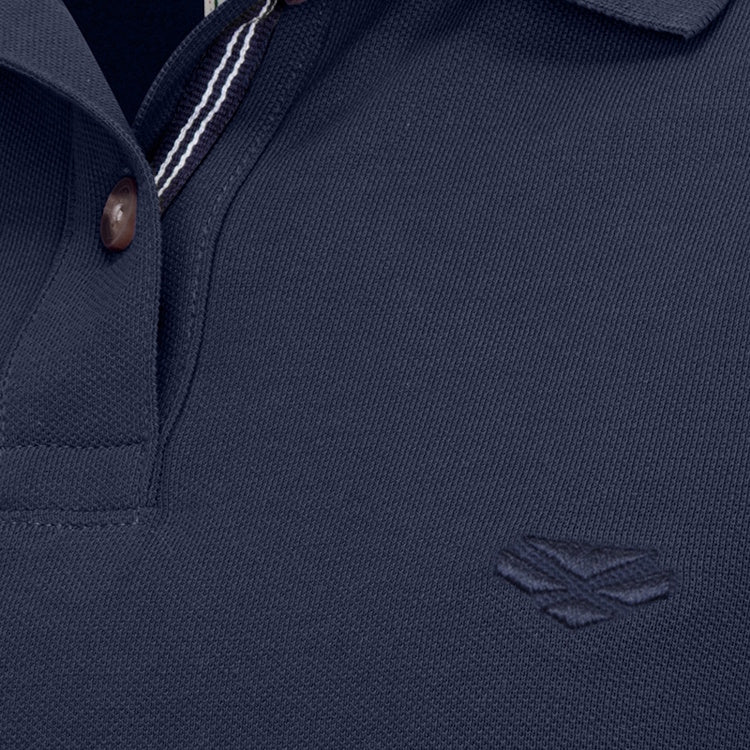 Hoggs of Fife Ladies Cora Pique Polo Shirt - Navy