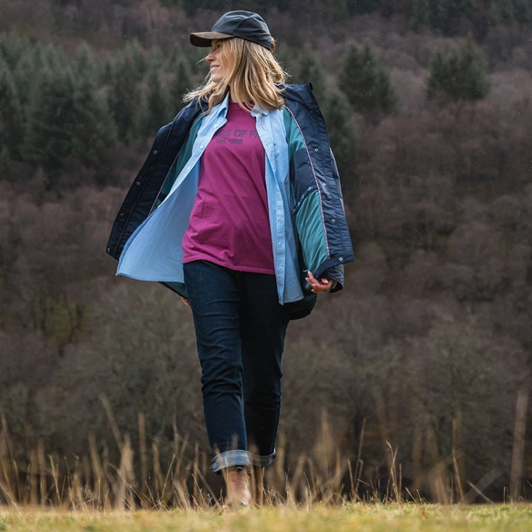 Hoggs of Fife Ladies Stella Printed T-Shirt - Berry