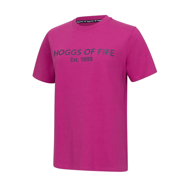 Hoggs of Fife Ladies Stella Printed T-Shirt - Berry