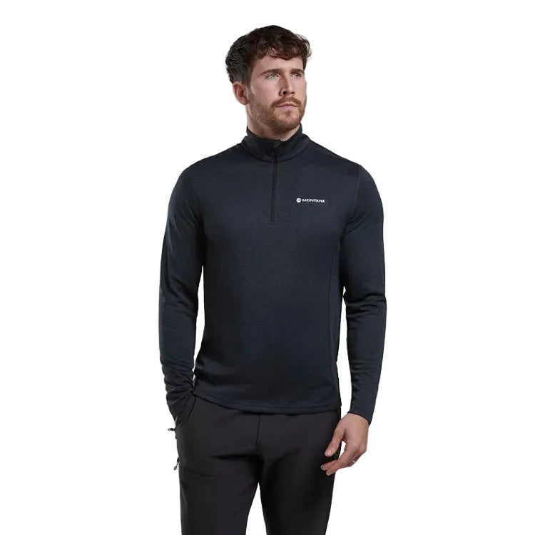 Montane Dart Zip Neck T-Shirt - Black