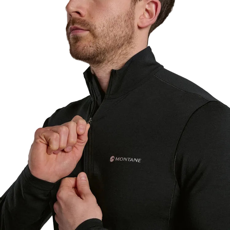 Montane Malli Long Sleeve Zip T-Shirt - Black